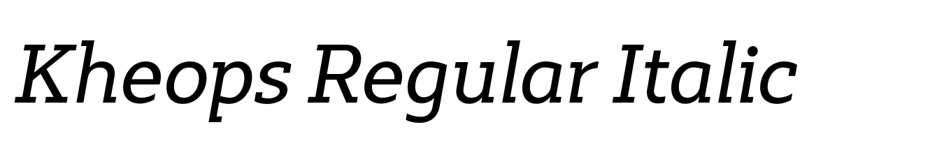 Kheops Regular Italic